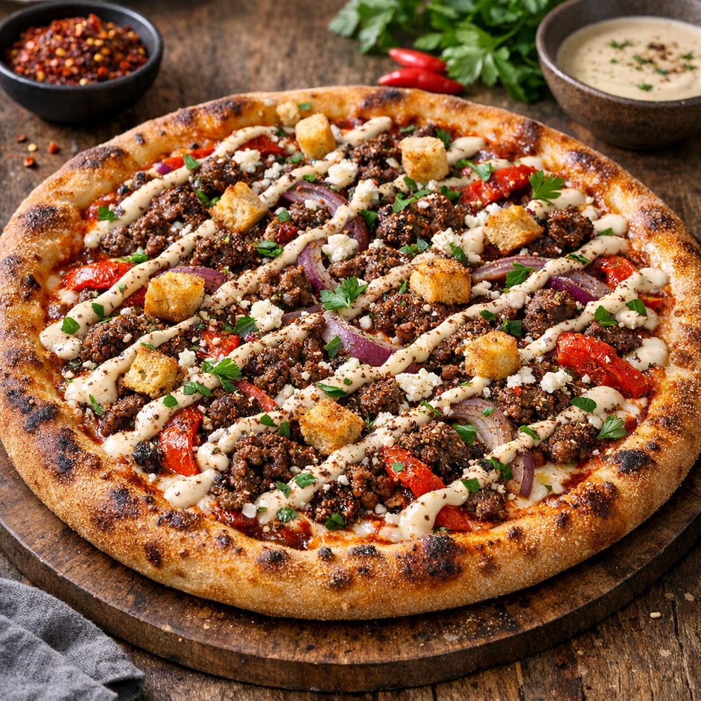 Pizza Anatolia Gold (Wagyu-Style & Tahini)