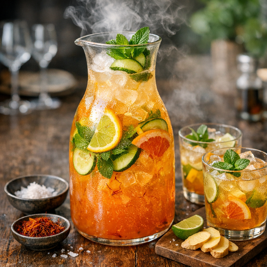 Signature Mocktail 'Saffron Citrus Smoke' (1.0L Karaffe)