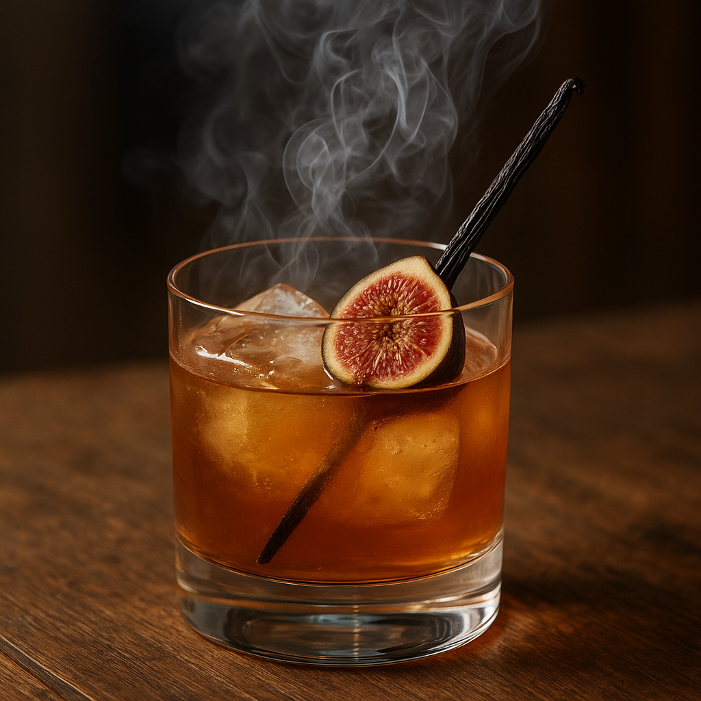 Cocktail „Smoked Fig Old Fashioned“